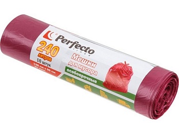 Мешки для мусора особопрочные 240 л, (10 шт), 46-141640 PERFECTO LINEA Мешки для мусора особопрочные 240 л, (10 шт), 46-141640 PERFECTO LINEA