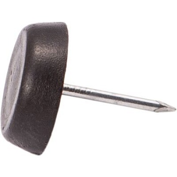 Подпятник с гвоздём одинарный черный (20 шт), AKS 57440