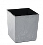Кашпо для цветов пластмассовое бетон 19x19x19 см Juka Dluto Lamela LA551-70