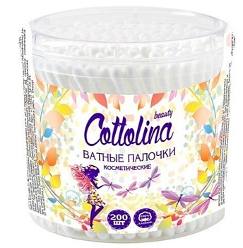 Ватные палочки косметические, 200шт Cottolina