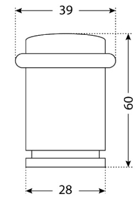 Ограничитель дверной 588А-1 BN черный Стандарт