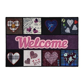 Коврик влаговпитывающий 40x60 см, Welcome, VORTEX 24237