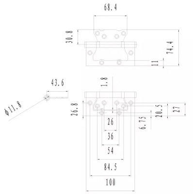 Петля 100 мм накладная античная бронза E-2BB-100 AB Фабрика замков