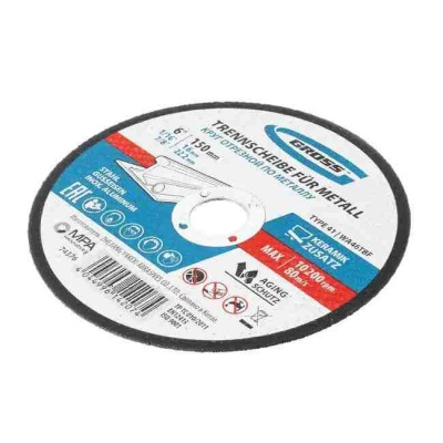 Круг отрезной для металла и нерж. стали 150х1.6x22.2 мм, Gross WA46TBF