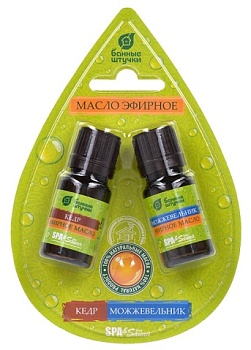 Набор эфирных масел Кедр и можжевельник по 10 мл в блистере, Банные штучки