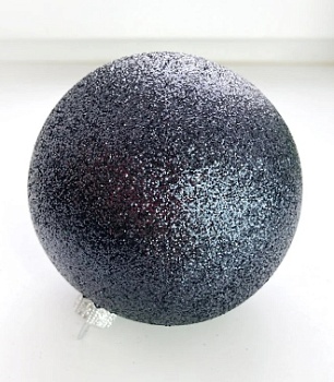 Шар новогодний 100мм парча черный В29, GreenTerra