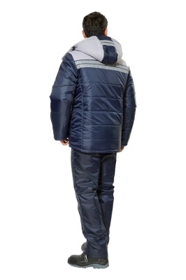 Куртка рабочая мужская зимняя "Эребус" (цвет темно-синий/серый), Спецконтракт