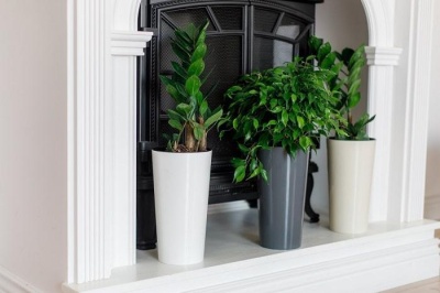 Кашпо для цветов пластмассовое 1,5 л лиловый Камелия GARDENPLAST