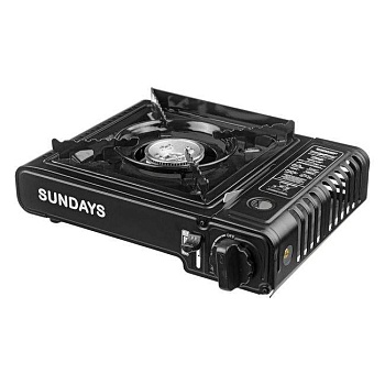 Плита туристическая газовая черная Sundays ZD6800(CE)-D