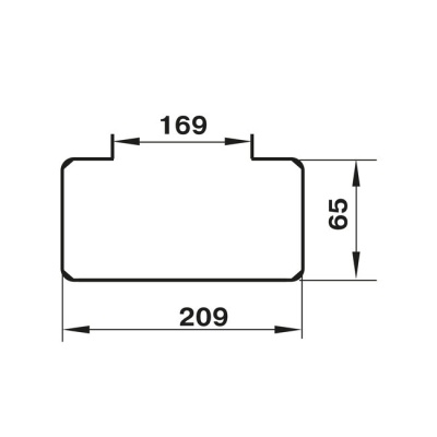 Держатель плоского воздуховода 204х60мм СЕМЬ ВЕТРОВ 86