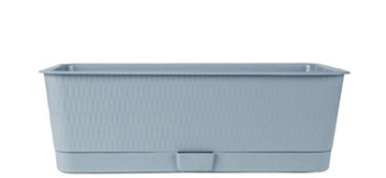 Ящик балконный Прованс, 58x17x13см, 9.5 л, ментол с поддоном Ящик балконный Прованс, 58x17x13см, 9.5 л, ментол с поддоном