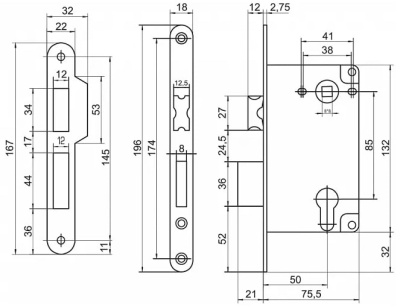 Корпус замка 285 PB PALLADIUM