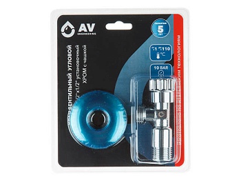 Кран вентильный угловой с чашкой 1/2