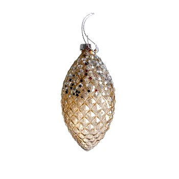 Украшение ёлочное стеклянное 13см GreenTerra 0209-23