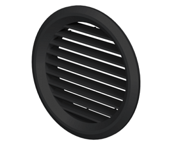 Решетка вентиляционная круглая МВ 80 бВс чёрная VENTS