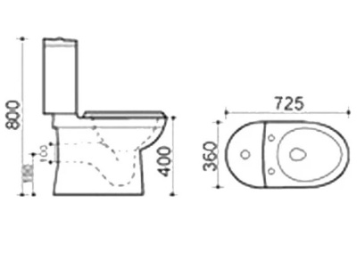 Унитаз-компакт Trend AZ2015-P напольный Azario