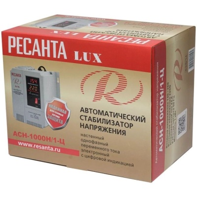 Стабилизатор напряжения LUX АСН-1000Н/1-Ц Ресанта 63/6/14
