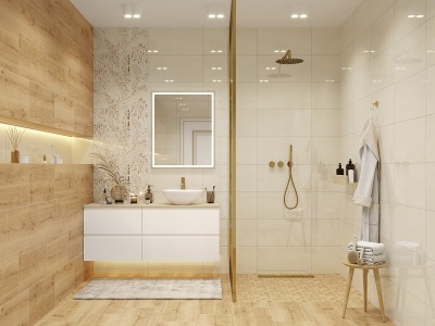 Панно Effecta джунгли бежевый 596x598мм CERSANIT