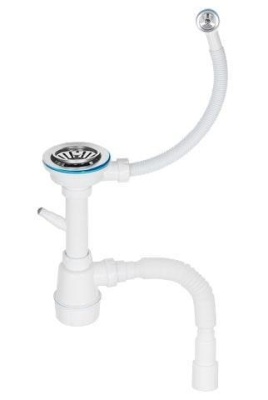 Сифон для кухни с круглым переливом AVE129777 AV Engineering
