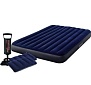 Матрас надувной с компрессором с подушками Intex Classic Downy 203*152*25 (64765)