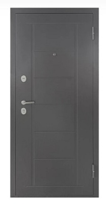 Дверь входная металлическая ТИТАН 2050x860 правая, графит/ривьера айс Промет