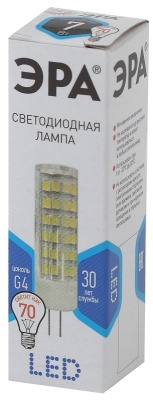 Лампа светодиодная STD LED JC-7W-220V-CER-840-G4 G4 7Вт ЭРА