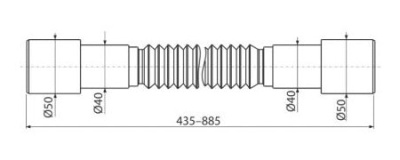 Гибкое соединение 50/40x40/50 A720-BL-01 Alcaplast