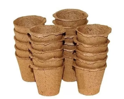 Набор горшков для рассады торфяных 8x8 см 10 шт