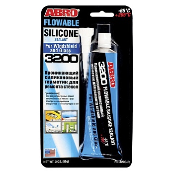 Герметик проникающий силиконовый для ремонта стекол, 85 г ABRO FS-3200