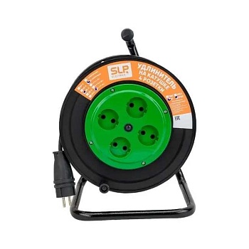 Удлинитель на металлической катушке 4 гнезда 30м 16А без заземления SVET УХ-16-4-30-КМ