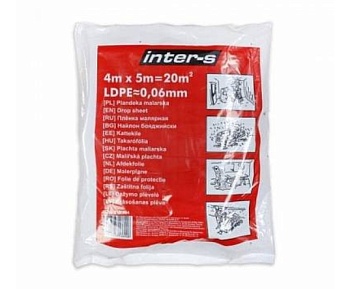 Плёнка защитная 60мкм суперпрочная 4мx5м (010204) INTERS