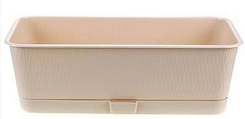 Ящик балконный Прованс, 40x17x13см, 6 л, пудра с поддоном Ящик балконный Прованс, 40x17x13см, 6 л, пудра с поддоном