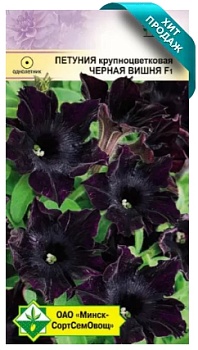 Петуния гибридная крупноцветковая Черная вишня F1 5шт МинскСортСемОвощ