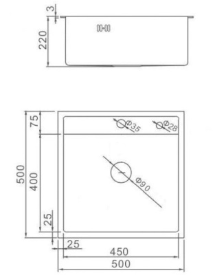 Мойка кухонная W35050В+W02+WW405B с сифоном и дозатором Wisent