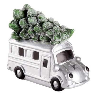 Керамическая фигурка "Автобус с елкой" 19x9x16 см 2xLR44 NEON-NIGHT