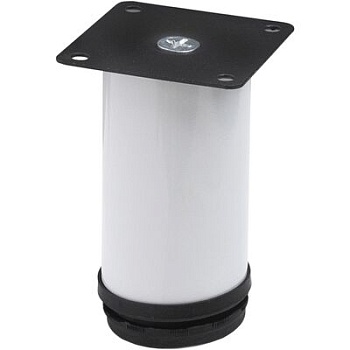 Опора мебельная D-50 белый 100 мм, AKS 59782