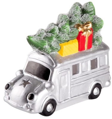 Керамическая фигурка "Автобус с елкой" 19x9x16 см 2xLR44 NEON-NIGHT