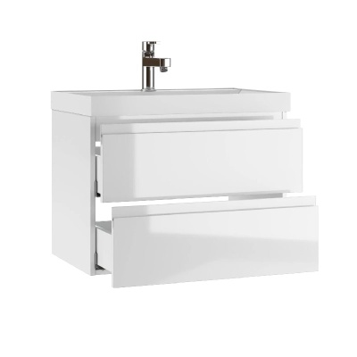 Тумба под умывальник Домино Classica 70 Graffo подвесная В2 DGr2115T (белый глянец)