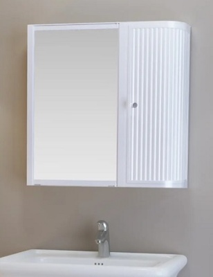 Шкафчик зеркальный (снежно-белый) Hilton Premium Right НВ 33701000, Berossi