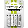 Элемент питания (батарейка) щелочной ТРОФИ LR6-4BL ECO