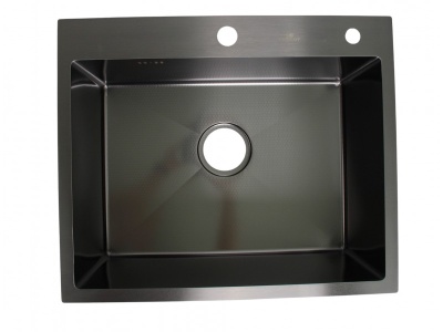 Мойка кухонная WS-36050ВD графит, с сифоном, коландером и дозатором, Wisent