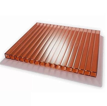 Сотовый поликарбонат 8 мм (бронза) 