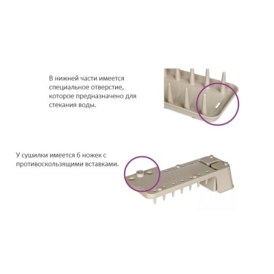 Сушилка для посуды Mini белая Violet 240106