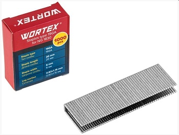 Скобы тип 19GA 20мм, для NG 1830, 1000 шт, WORTEX 1335959