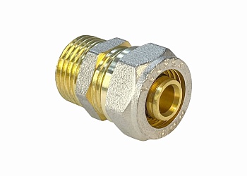 Соединитель обжимной с переходом на наружную резьбу 16x1/2