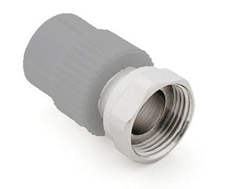 Муфта с накидной гайкой, серая, VALFEX
