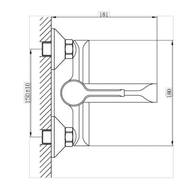 Смеситель для ванны и душа GENT Nordline 21451001