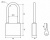 Замок навесной 303F-50L Palladium Замок навесной 303F-50L Palladium