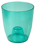 Ваза для орхидей круглая 148x162 мм 2 л прозрачно-бирюзовый Optimplast