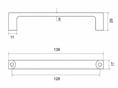 Ручка мебельная Palladium Still 128 мм BN